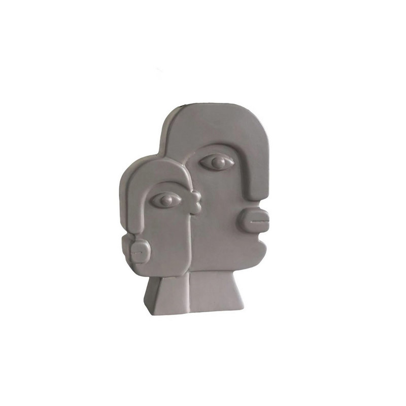 Cristion Ceramic Table Vase, Light Grey, 8cm H x 8cm W x 20cm D
