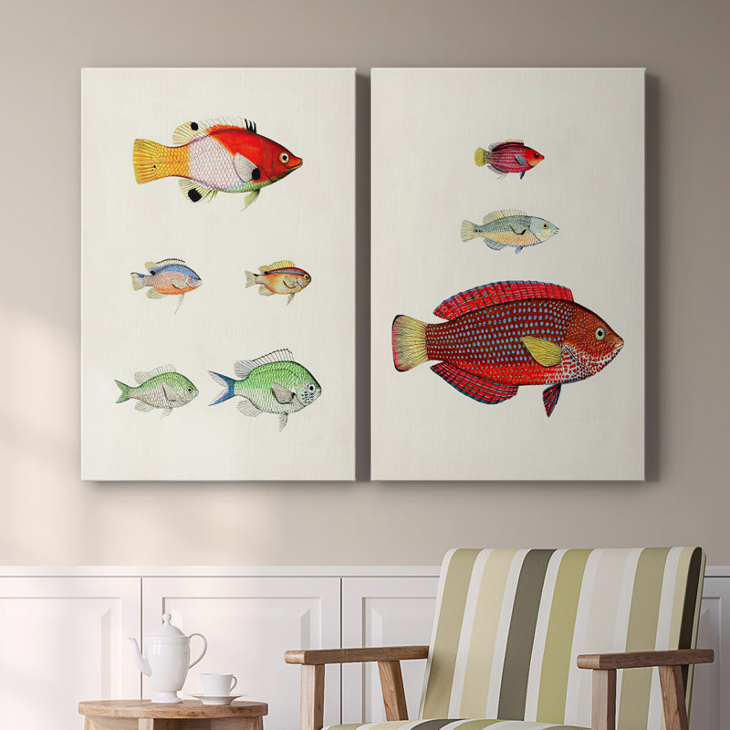 Colorful Tropical Fish I-Premium Gallery Wrapped Canvas -Ready to Hang, 18" H x 24" W