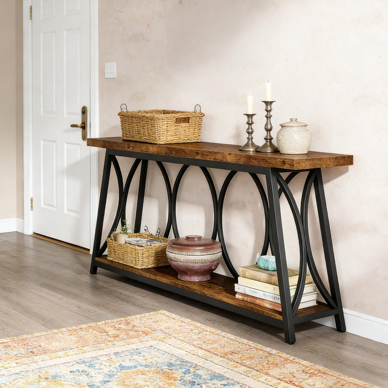 Table de couloir, console rétro, table de canapé robuste