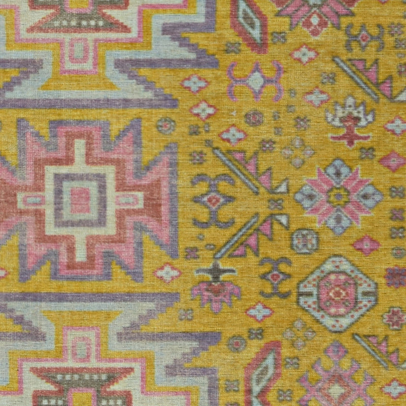 Tapis jaune et ivoire Laurel, Rectangle 5 pi x 7 pi