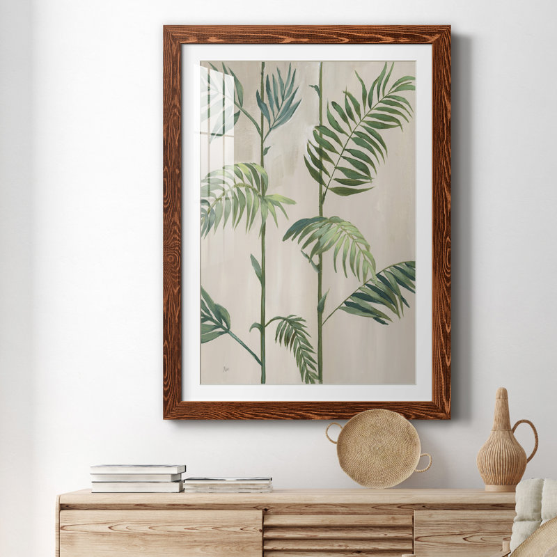 Modern Fronds I - peinture encadrée, H 44 po x l 31 po x P 1 po, Érable