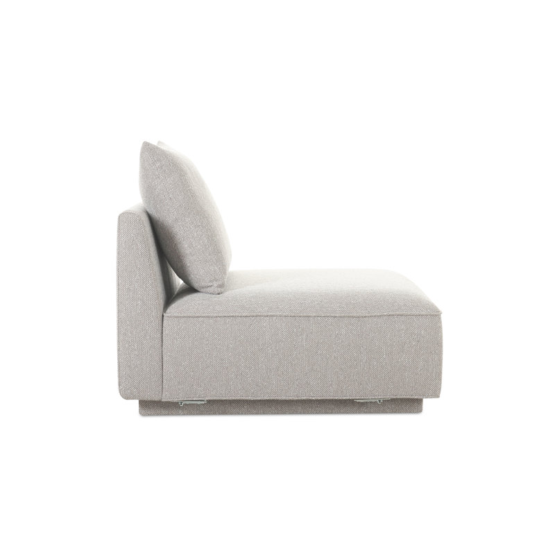 ROSELLO SLIPPER CHAIR, Novax White Boucle, 30" H x 37.75" W x 37.75" D, No