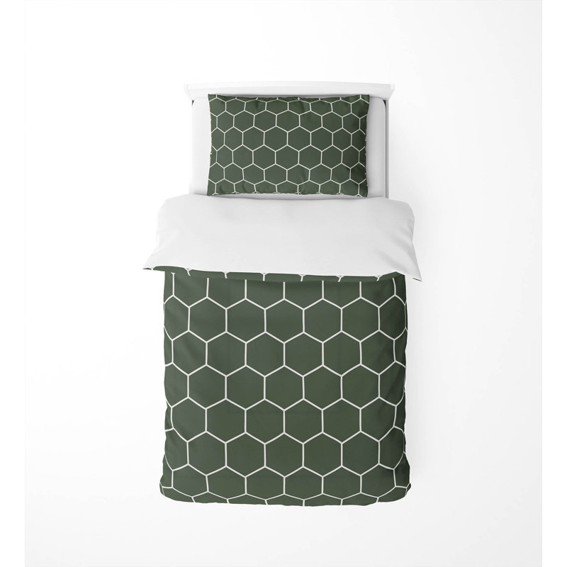 Comb Decorative Lightweight Comforter Set, Green