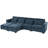 U-style Transformable Modular Corner Sofa With Storage Ottomans