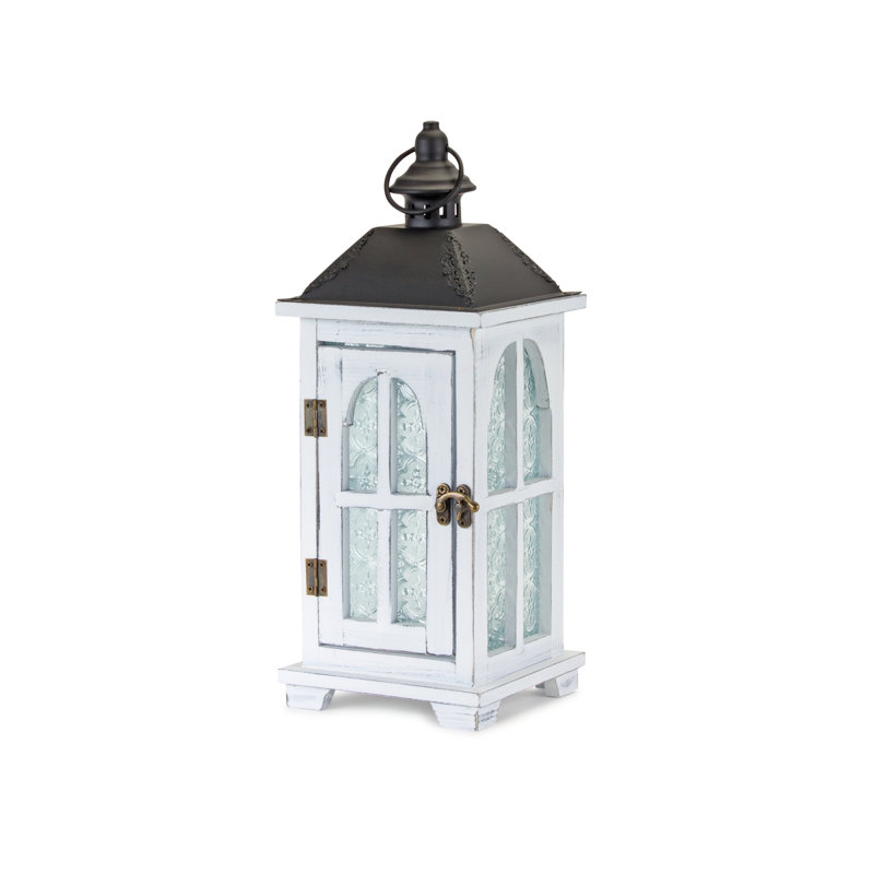 19.25'' H Wood Floor Lantern