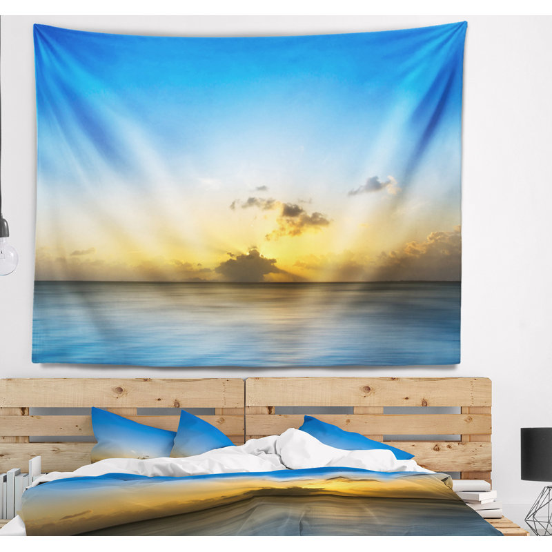 Tapisserie bord de mer au bord du lac en Thailande, H 68 po x l 80 po