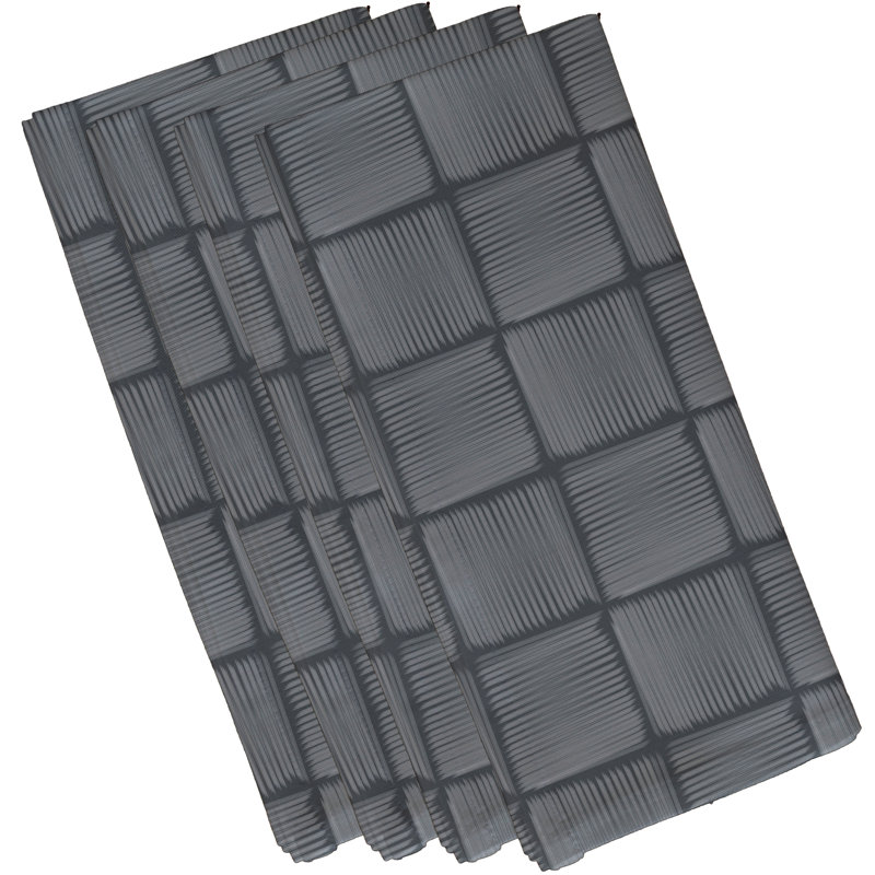 Polyester Geometric Square Napkin, 18" W x 18" L, Gray