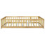 Lit Montessori en bois massif, taille standard, pour la transition vers le lit d'enfant, avec barrière et porte incluses.-1383129927
