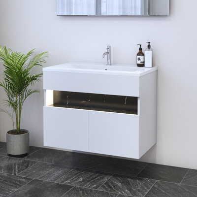 Meuble-lavabo simple 31,5 po avec comptoir Lieke