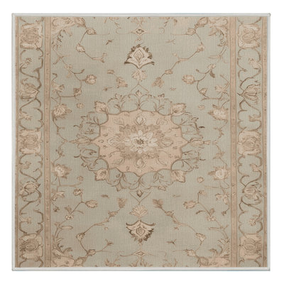 Machine Washable Tabriz Beige Area Rug