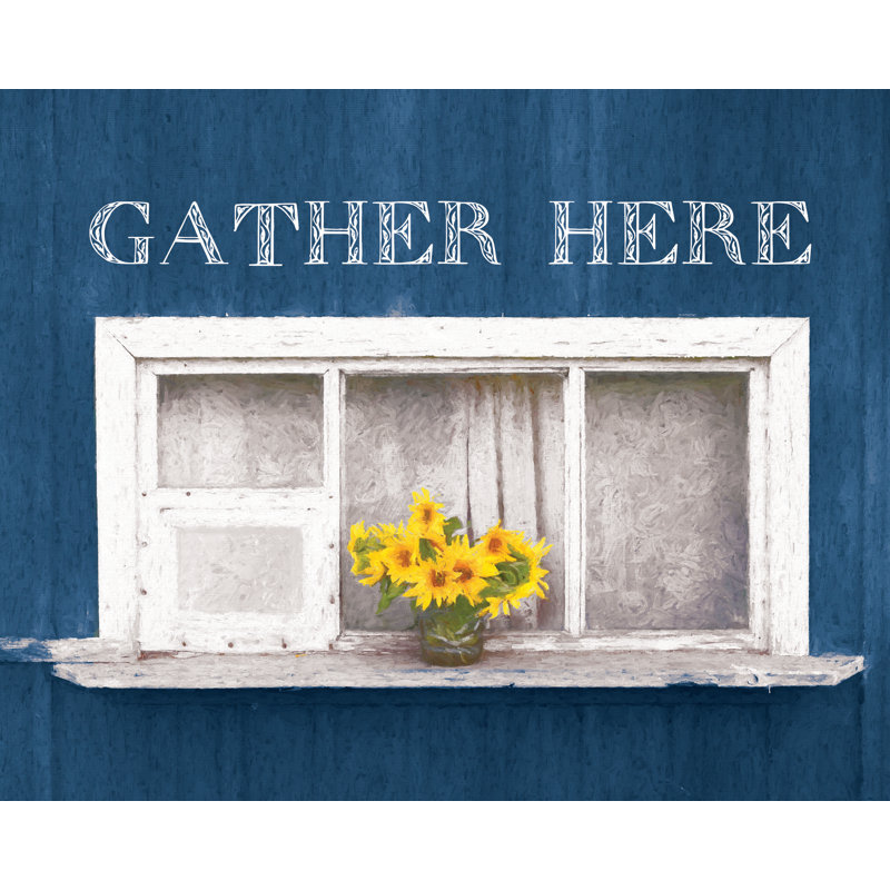 Gather Here Sunflower - Painting Print, 51 cm H x 76 cm W, Wrapped Canvas