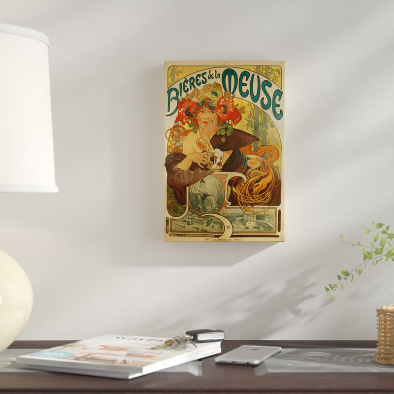 «Bieres de La Meuse, 1897», impression sur toile, H 18 po x l 12 po x P 1,5 po, Toile tendue, Pas de tapis