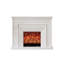 Beige Solid Wood Electric Fireplace-87337480