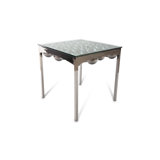 Black Nickel Pedestal End Table