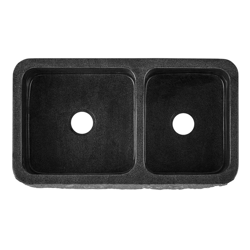 Finbrook 36" L Farmhouse / Apron Kitchen Sink, Black Granite