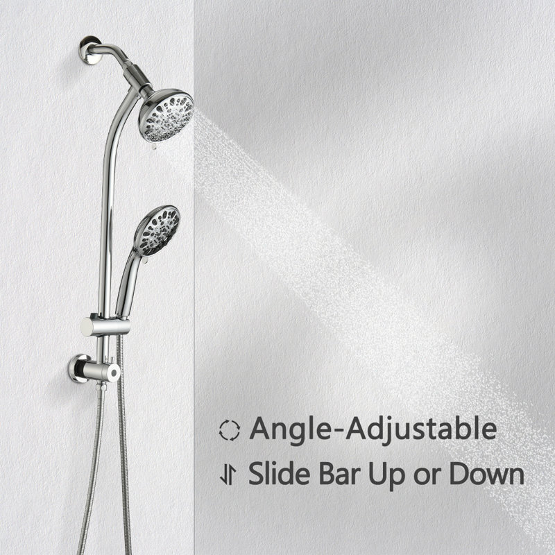 Rain Fixed Shower Head 1.8 GPM GPM, Gray