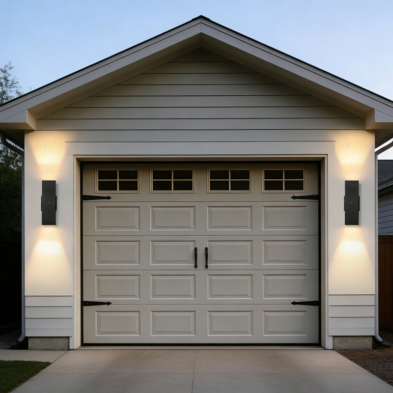 Aluminum Square Auto On/Off LED Wall Light 2PK