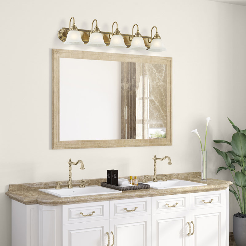 Forestport 5 - Light Dimmable Vanity Light, Antique Brass