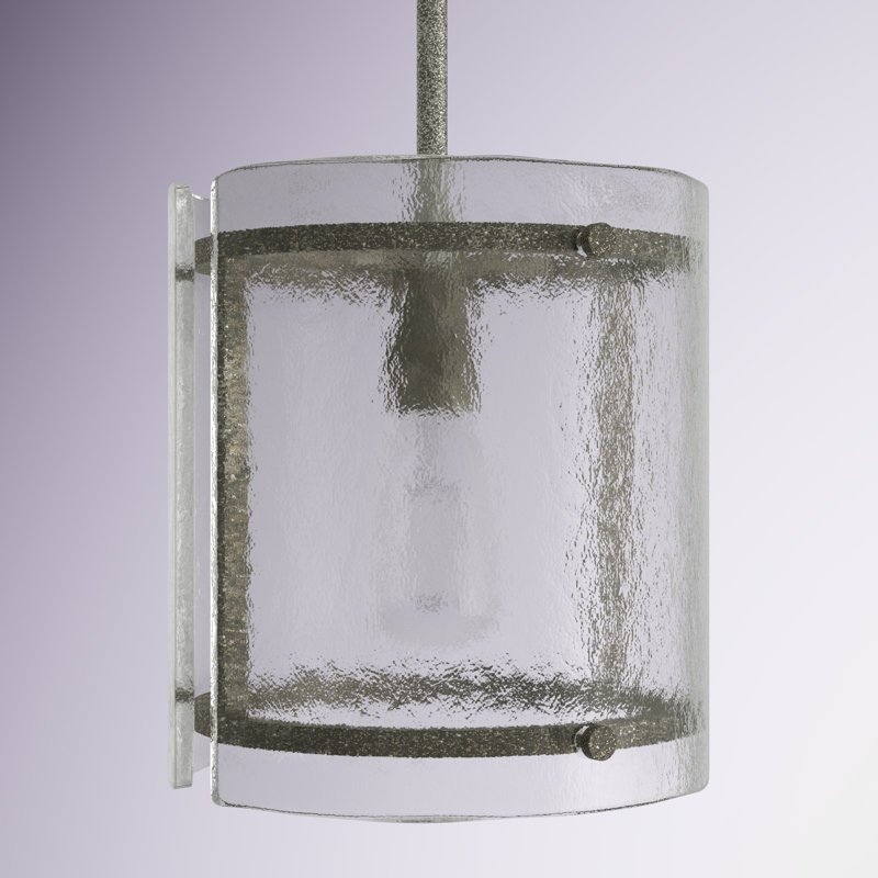 Ferris 1 - Light Mottled Silver Single Pendant