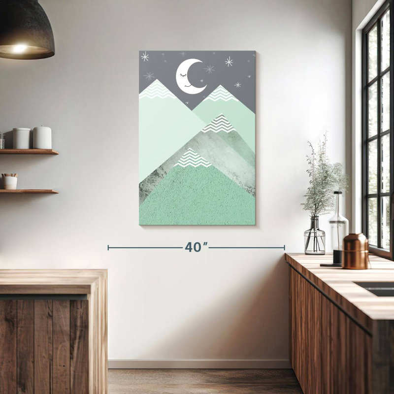 Alvord Mint Green Mountains I, H 39 po x l 26 po