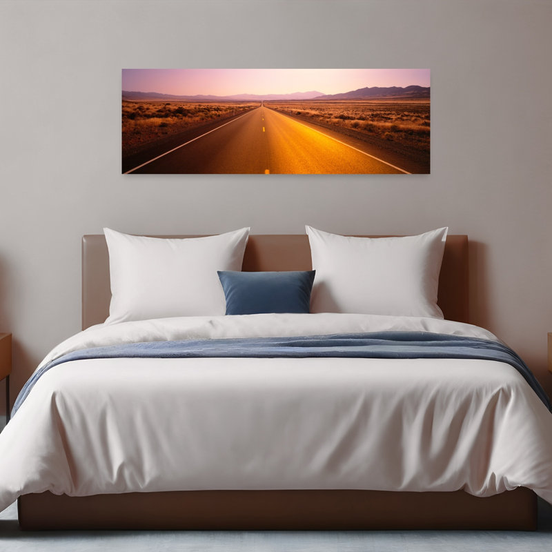 Desert Road Nevada USA 1 Piece Wrapped Canvas Panoramic Wall Art, 40.64 cm H x 121.92 cm W