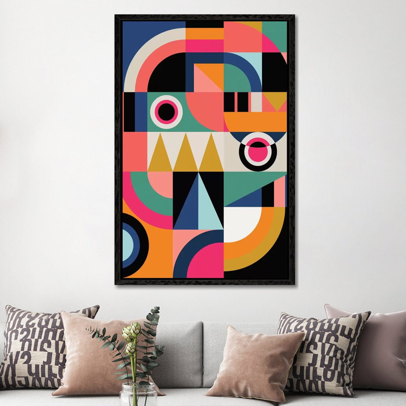 Graphic XIII by Susana Paz - Print on Canvas, Black Floater Framed, 152.4cm H x 101.6cm W x 3.81cm D