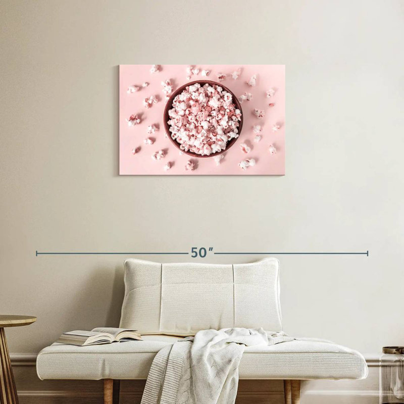 Maïs soufflé rose Yarlin, H 20 po x l 30 po