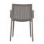 Ensemble de 4 chaises longues en polypropylène toutes saisons empilables gris chaud pour une utilisation au bord de la piscine, au jardin, au restaurant et à l'intérieur-129434987