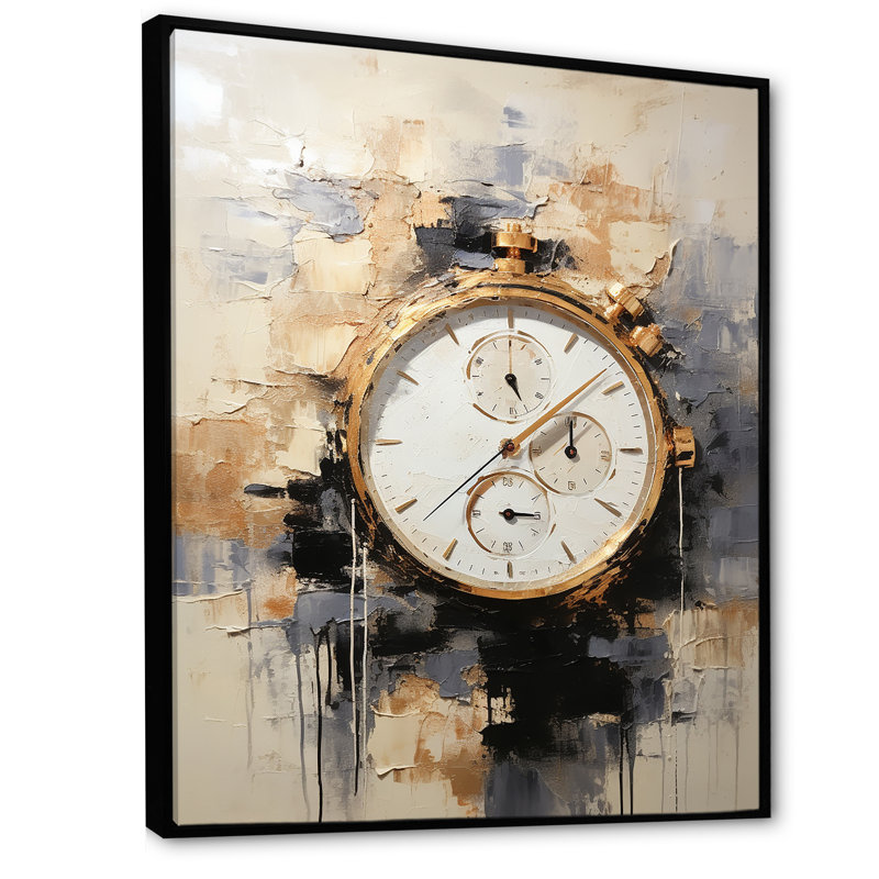Minimalisme montre de luxe IV sur toile, H 40 po x l 30 po x P 1,5 po, Cadre flottant noir