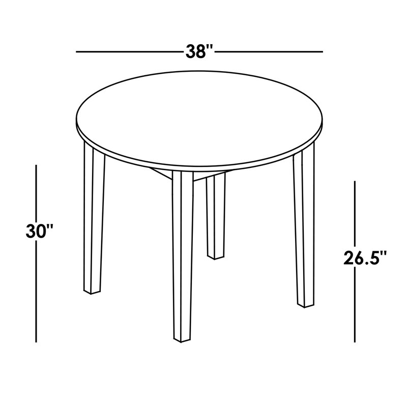 Wilkey Round Solid Wood Dining Table