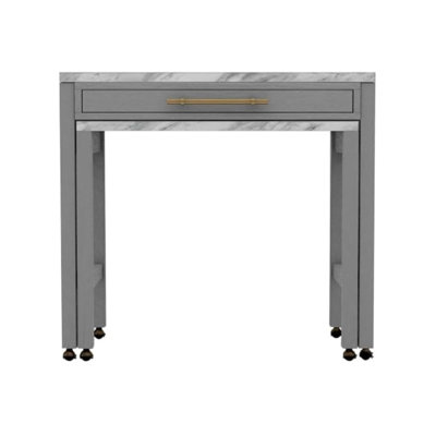 Table de salle à manger comptoir gris clair