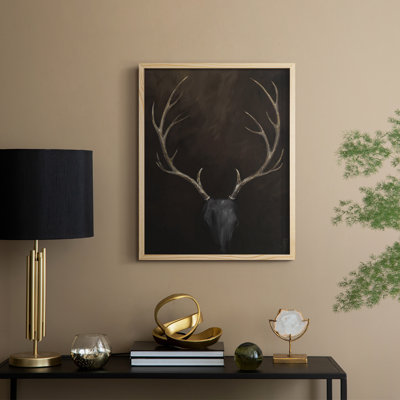 Buck Framed Print - Solid Wood
