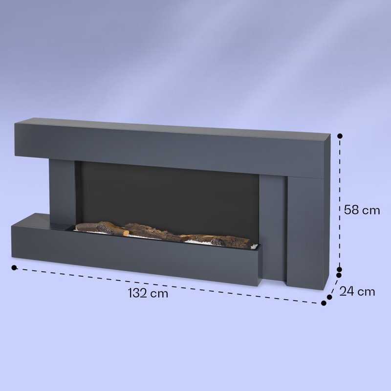 Klarstein 132cm W Electric Fireplace, Black