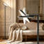 Lampe torchère moderne à DEL avec télécommande et contrôle tactile, 32 W 3000LM super lumineux, tête rotative à 350 ° avec gradation continue et 4 températures de couleur pour le salon, le bureau, la chambre à coucher
