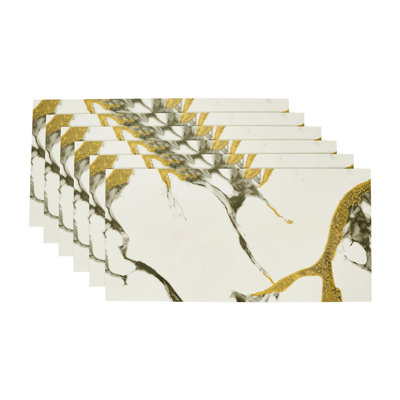 10Pcs Self-Adhesive Marble Pattern Wall Tile Stickers