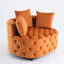 Chaise de 38 pouces de large - velours orange pour le salon - hauteur 16-846312180