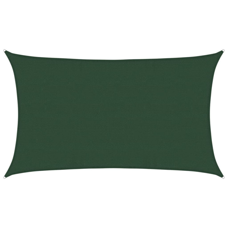Dakota Fields 800cm W x 500cm D Plastic Cover Retractable Freestanding Awning, Dark Green