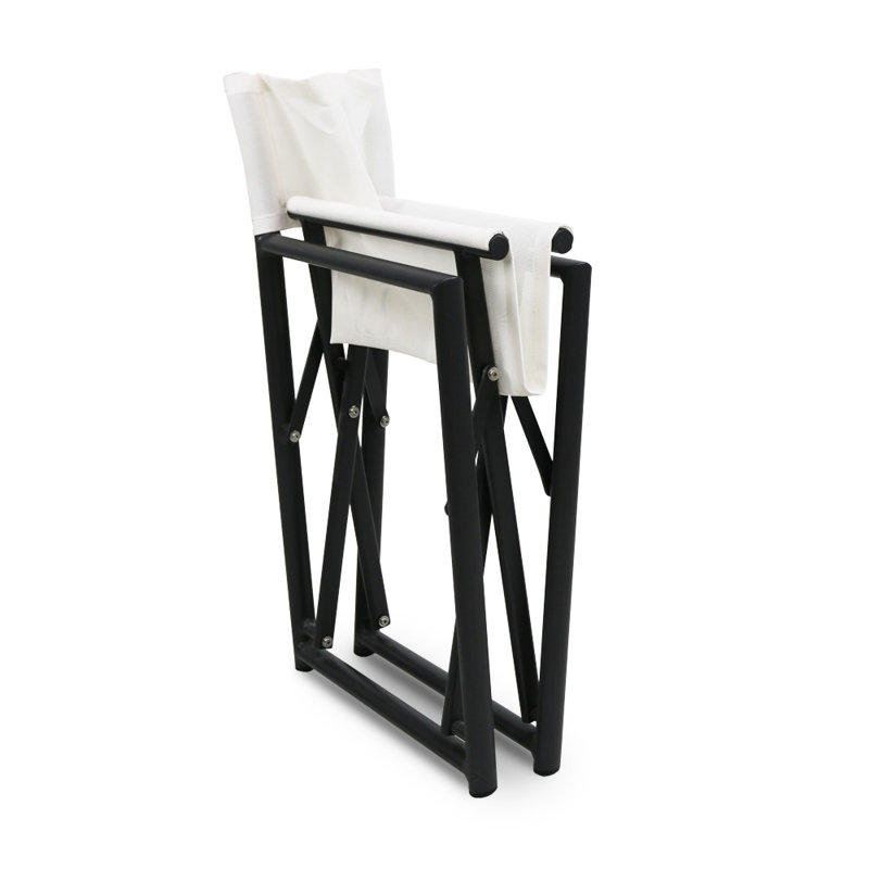 Campaign Folding Armchair, Antracite/White