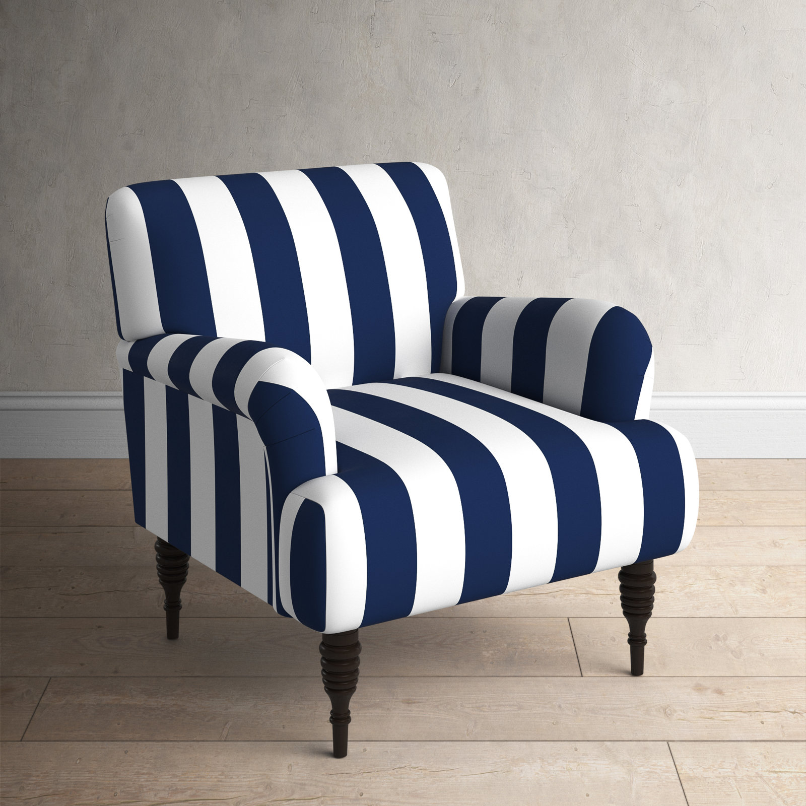Fairhope Armchair, Navy Blue 100% Cotton