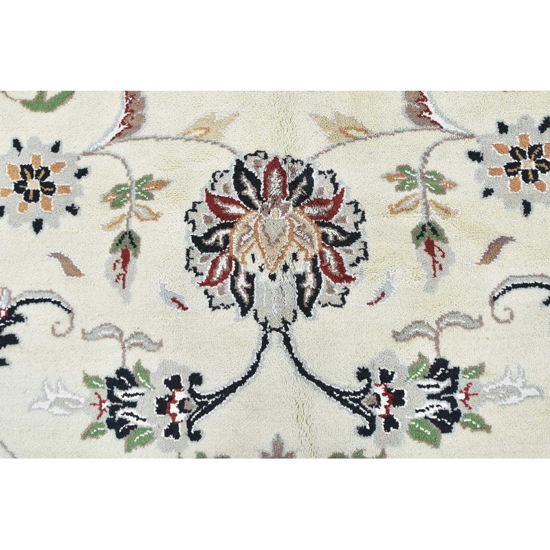 One-of-a-Kind Rectangle 11'11" X 15'5" New Age Wool Area Rug in White/Gray