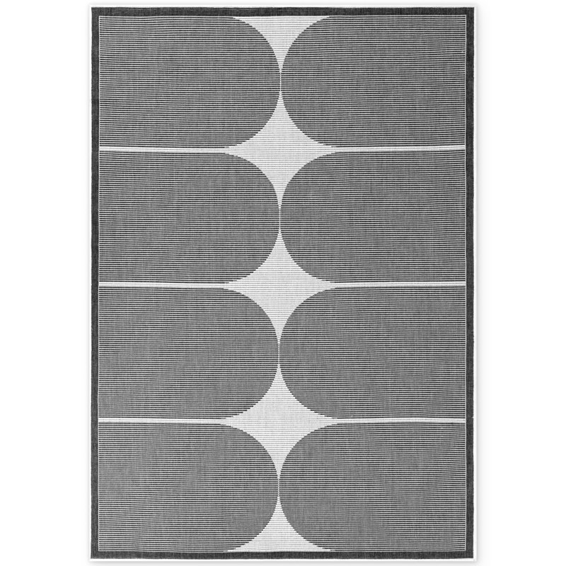 Bowen Indoor and Outdoor Rug Round by Hanse Home – Reversible Outdoor Rug, Flat Weave Weatherproof for Living Room, Balcony, Garden