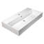 Nantucket Sinks Newport 36'' White Fireclay Rectangular Wall Mount Bathroom Sink with Overflow