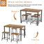 Ensemble de salle à manger à 4 pieds pour 4 personnes, ensemble de table de salle à manger à hauteur de comptoir pour 4 personnes, ensemble de table de pub et tabouret, coin repas peu encombrant pour les petits espaces-30539434