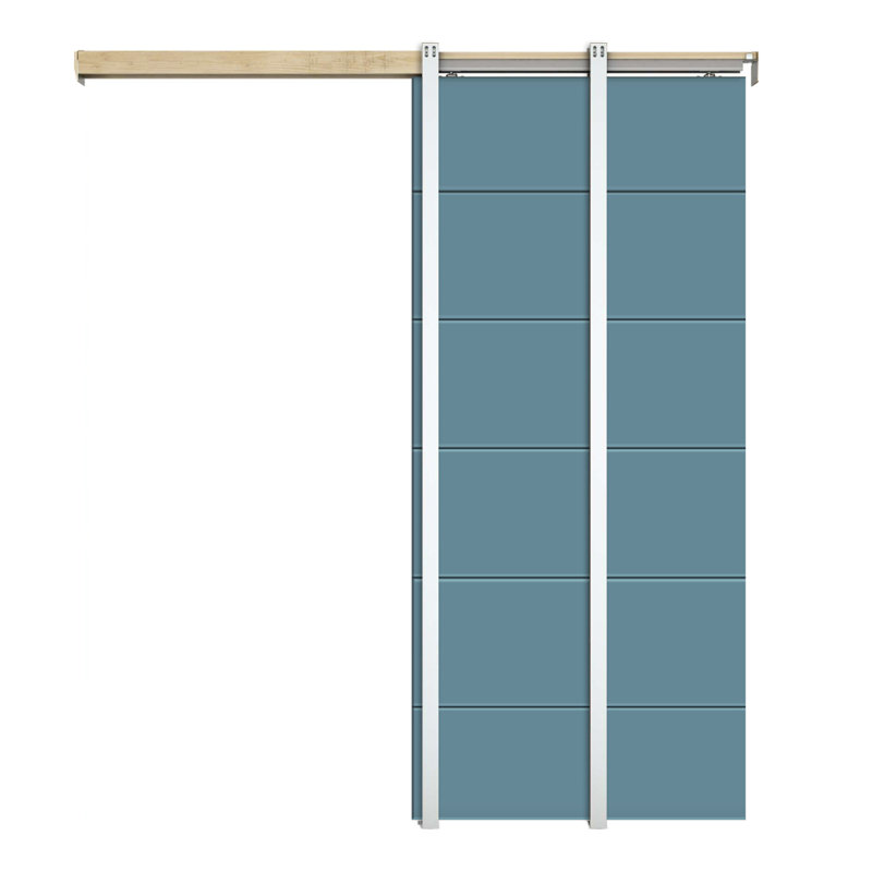 Porte de placard à panneaux en bois, 30 po x 80 po, Bleu dignité