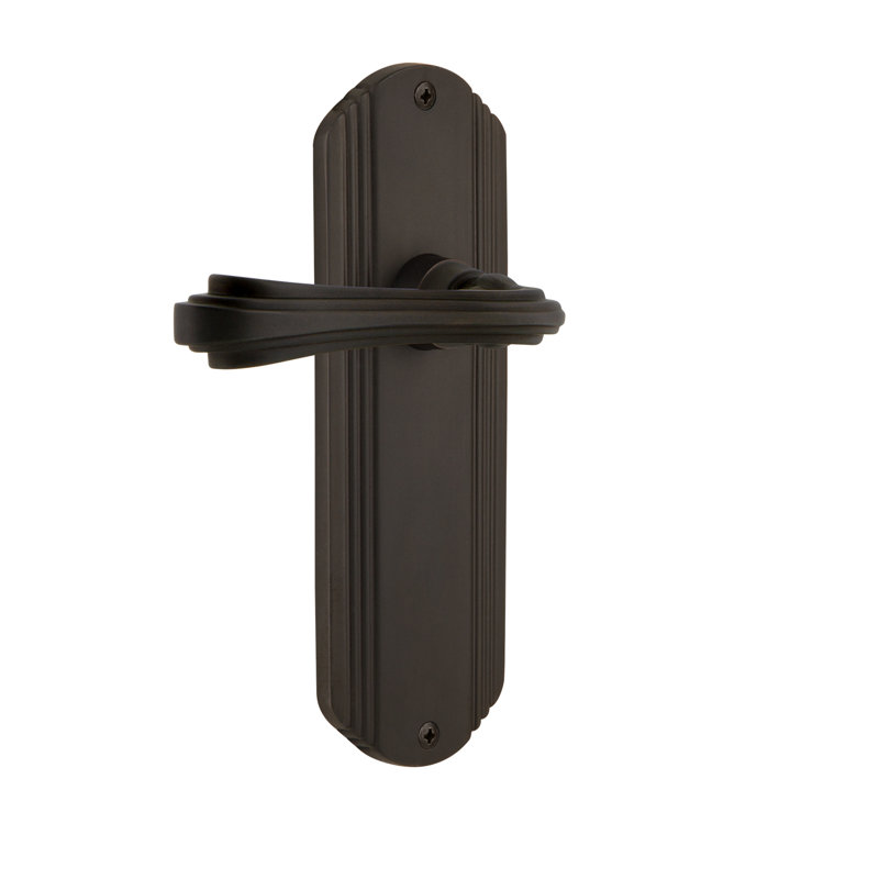 Deco Plate Double Dummy with Fleur Lever, Oil-Rubbed Bronze