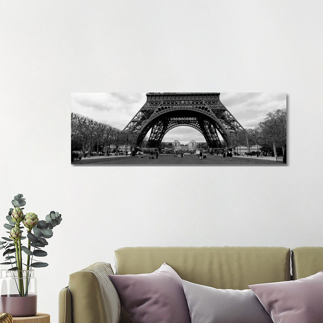 'Low Section View of a Tower, Eiffel Tower, Paris, France' Photograph on Wrapped Canvas