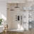 Thermostatic Dual Showerheads System, 12" High-Pressure Rainfall Shower Faucet with Handheld Spray and Body Jet-93931722