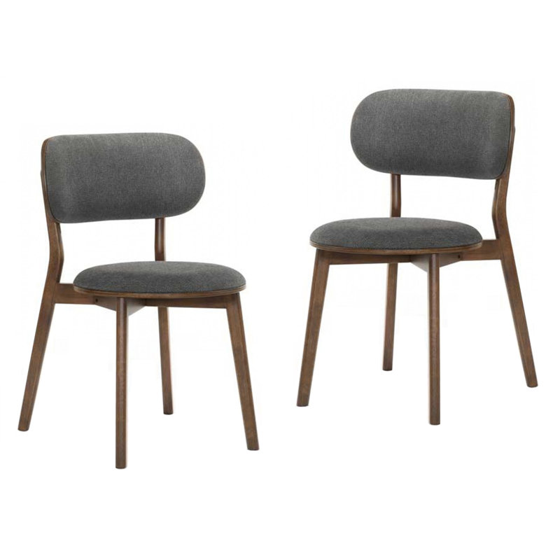 Chaise d'appoint rembourrée gris foncé