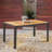 Modern Patio/Outdoor Dining Table, Acacia Wood & Iron Combination With Teak Finish-114040415
