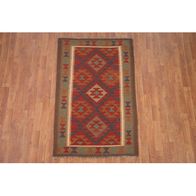 Tapis oriental géométrique Kilim 3 x 5